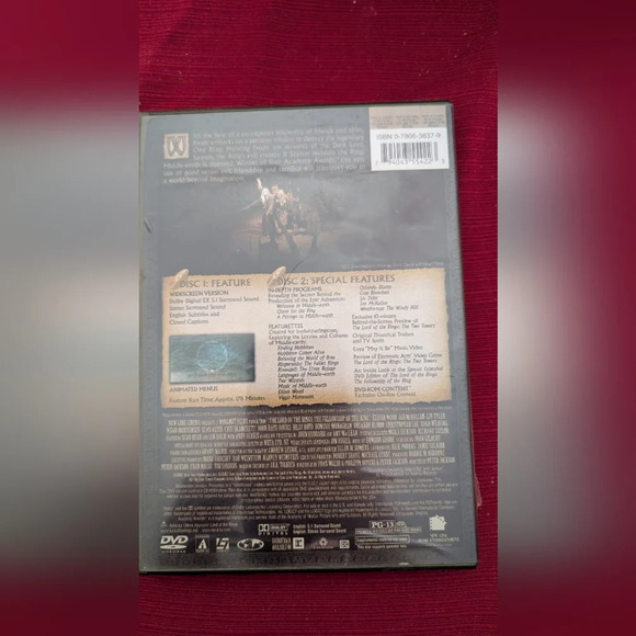 Lord Of The Rings The Fellowship Of The Ring DVD (EUC) - Picture 2 of 4
